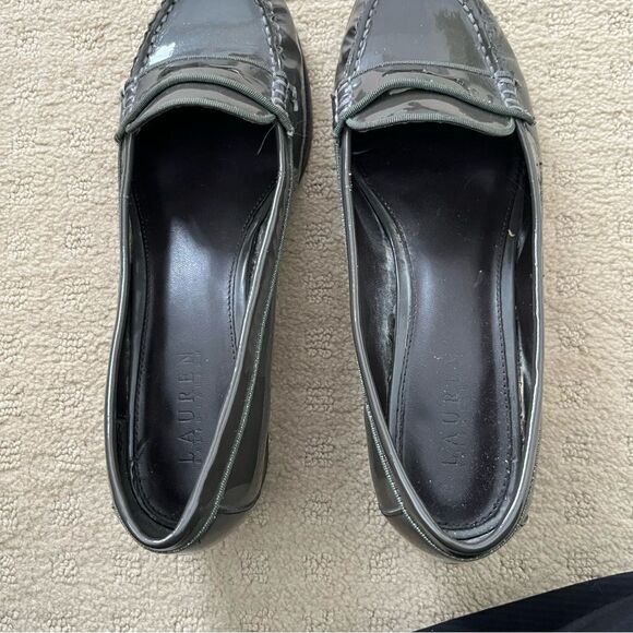 Lauren Ralph Lauren Gray Patent Leather Loafers - Picture 9 of 11